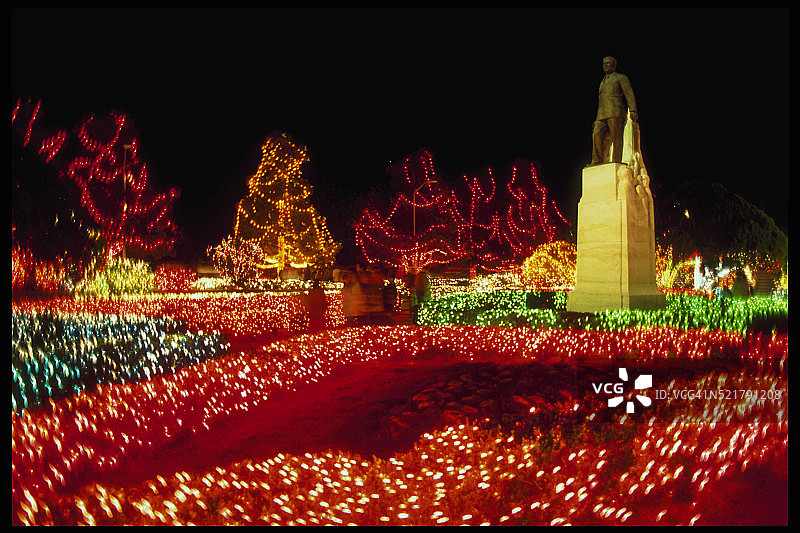 路易斯安那州议会大厦的圣诞节图片素材