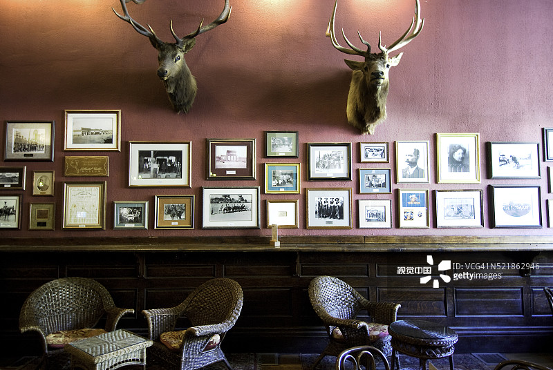 亚利桑那州普雷斯科特市中心的宫殿餐厅和酒吧图片素材