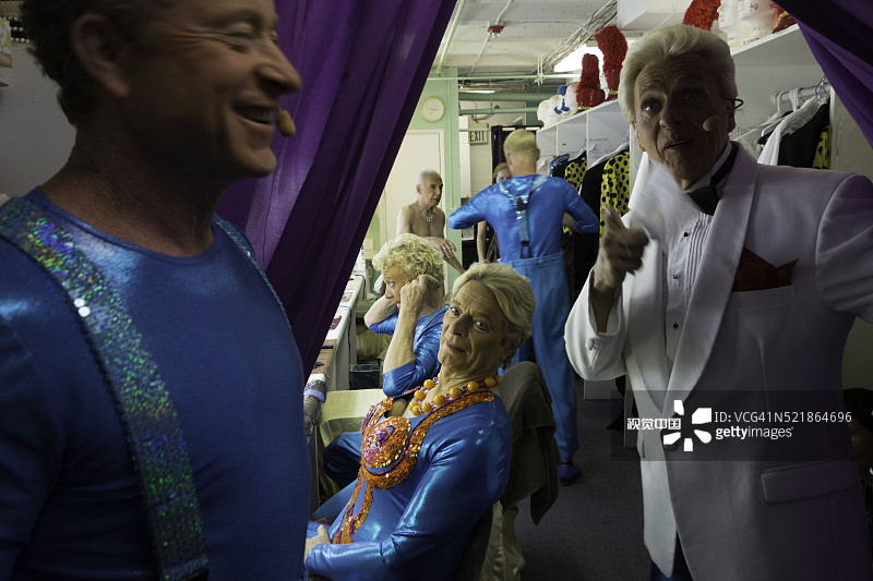 加利福尼亚州棕榈泉歌舞剧院后台的男士更衣室图片素材