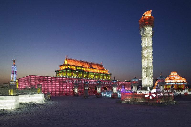 哈尔滨冰雪大世界图片素材