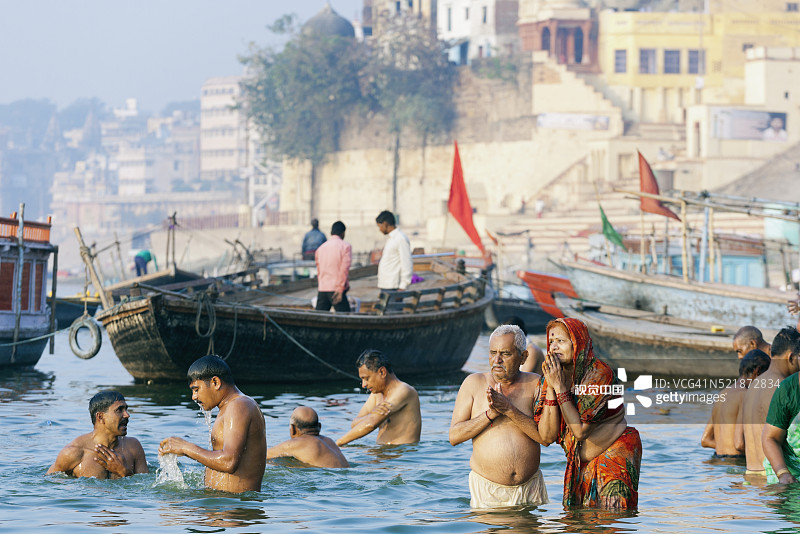 印度瓦拉纳西河坛图片素材