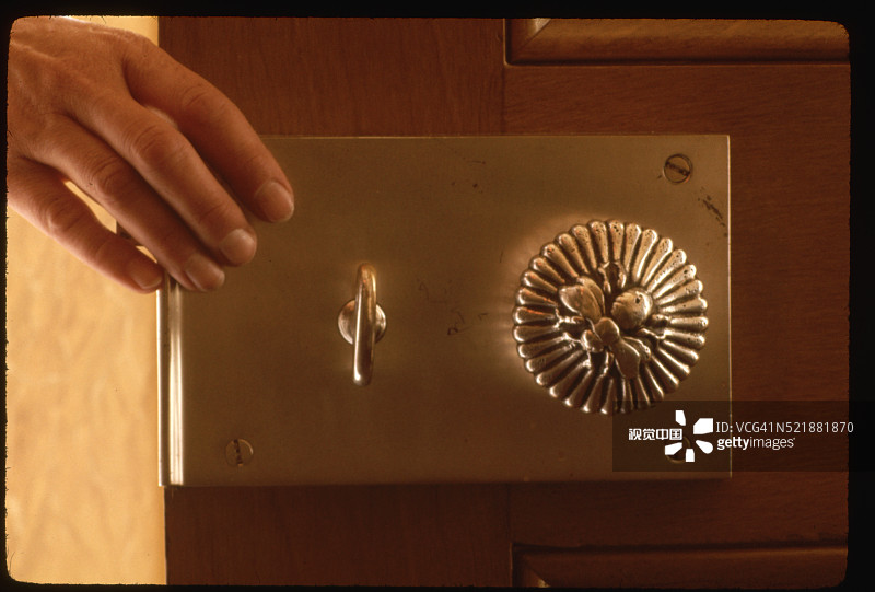 带有杨百翰房子的门闩图片素材