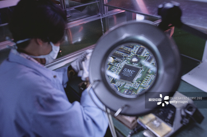 中国台湾神达电脑公司的工人图片素材