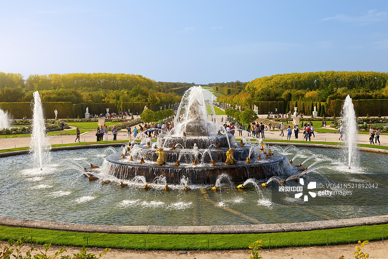 凡尔赛宫，拉托纳水池图片素材