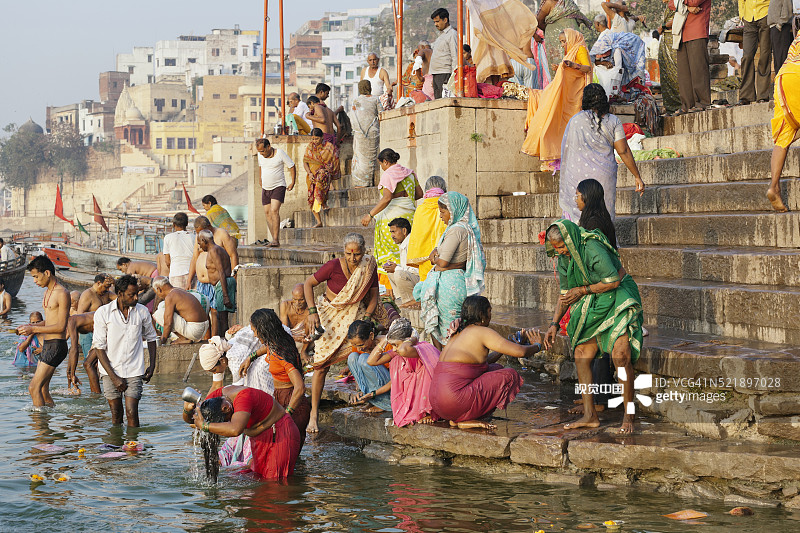 印度瓦拉纳西河坛图片素材