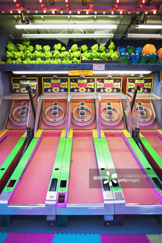 游乐园的滚球游戏机图片素材