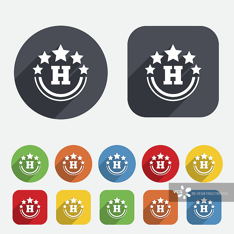 五星级酒店标志图标，休息场所图片素材