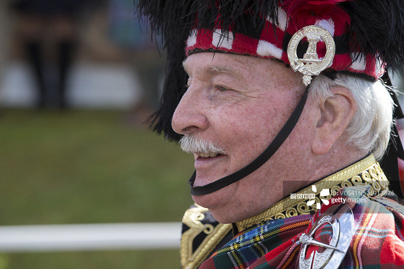 布雷马聚会上的风笛手领队图片素材