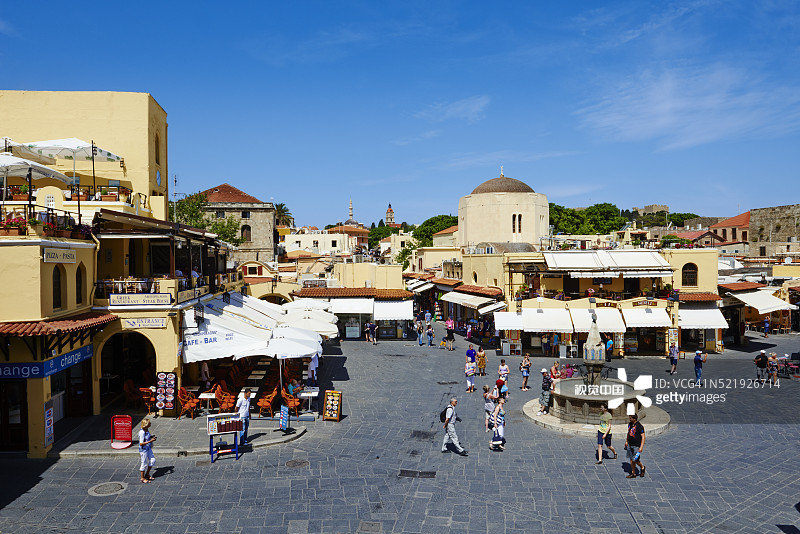 希腊罗德岛伊波克拉图斯广场图片素材