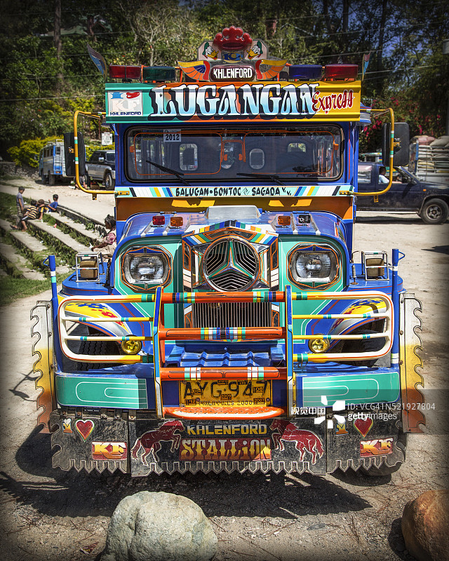 菲律宾萨加达的吉普尼图片素材