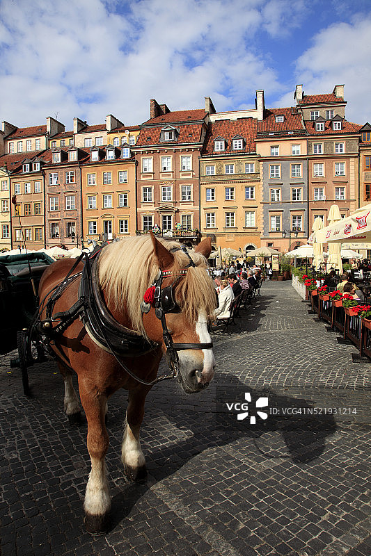 波兰华沙老城广场图片素材