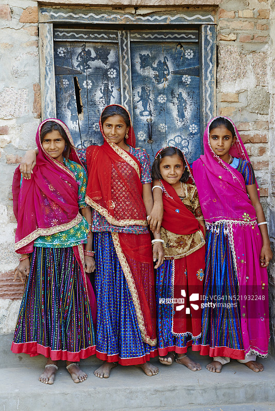 印度拉贾斯坦邦焦特布尔周边梅达村庄图片素材