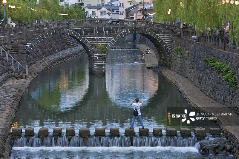 日本九州长崎的眼镜桥图片素材