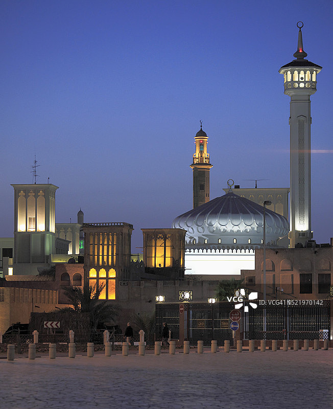 迪拜巴斯塔基亚、统治者 court、大清真寺图片素材