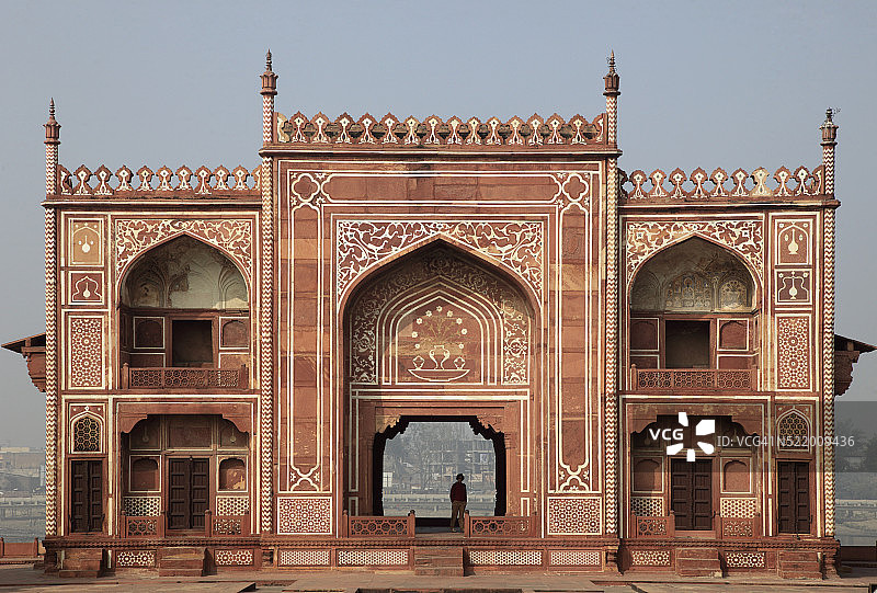 印度北方邦阿格拉：伊蒂玛德-乌德-道拉陵墓大门图片素材