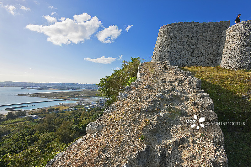 冲绳岛胜连城遗址，日本图片素材
