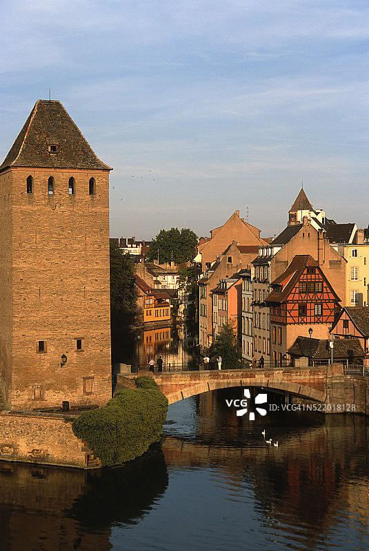 法国阿尔萨斯斯特拉斯堡小法兰西图片素材