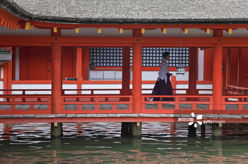 日本宫岛岛严岛神社东回廊图片素材