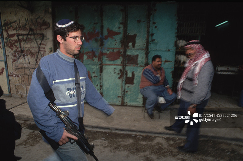 希伯伦的犹太定居者图片素材