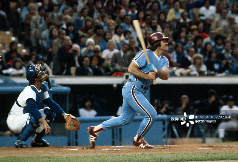 彼得·罗斯为费城费城人队击球图片素材