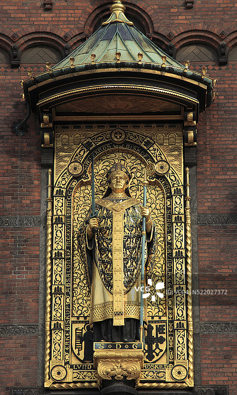 丹麦哥本哈根市政厅建筑细节图片素材