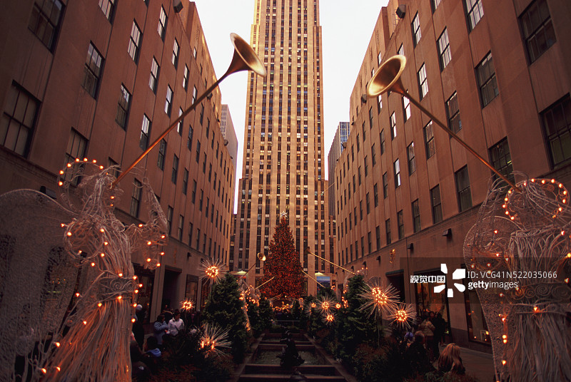 圣诞节的洛克菲勒中心图片素材