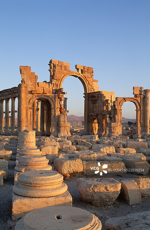 叙利亚，巴尔米拉，凯旋门图片素材