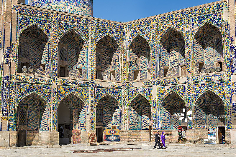 撒马尔罕希尔-多尔伊斯兰教学校内院图片素材