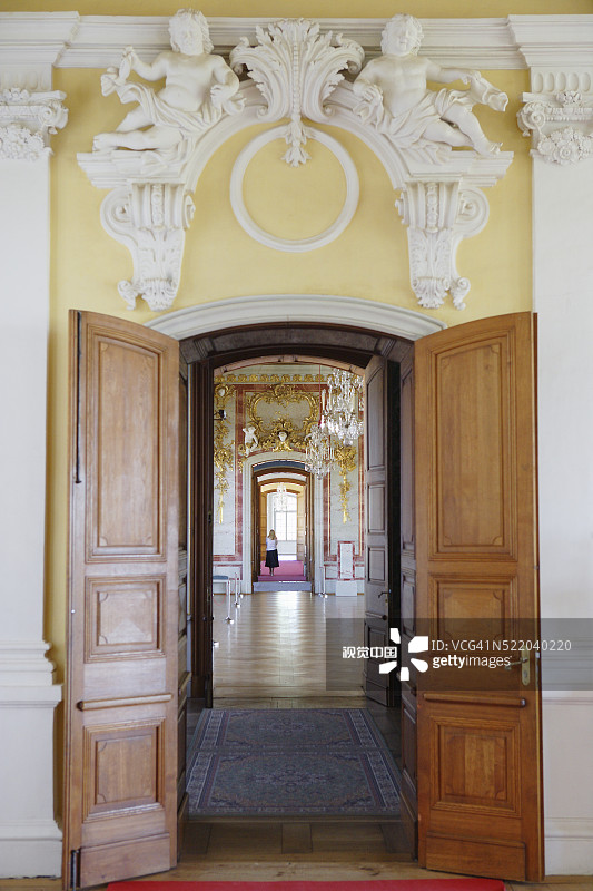 拉脱维亚伦达尔宫走廊图片素材