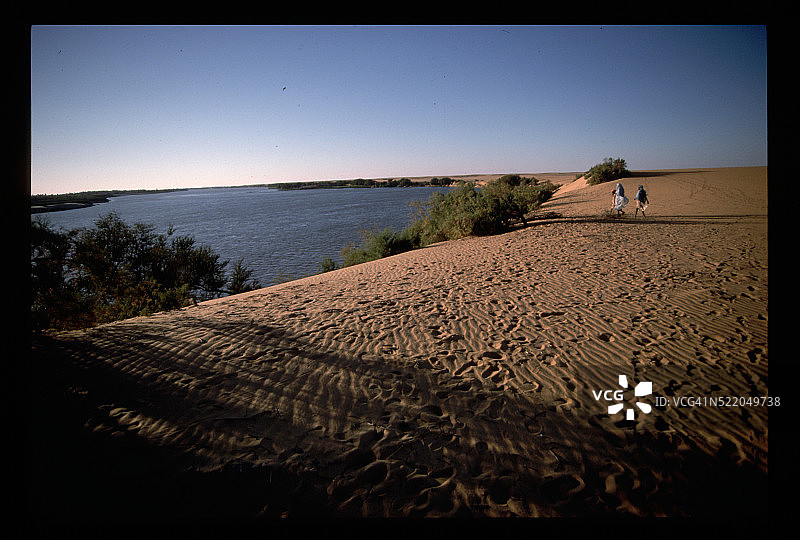 尼罗河畔的沙漠，苏丹图片素材