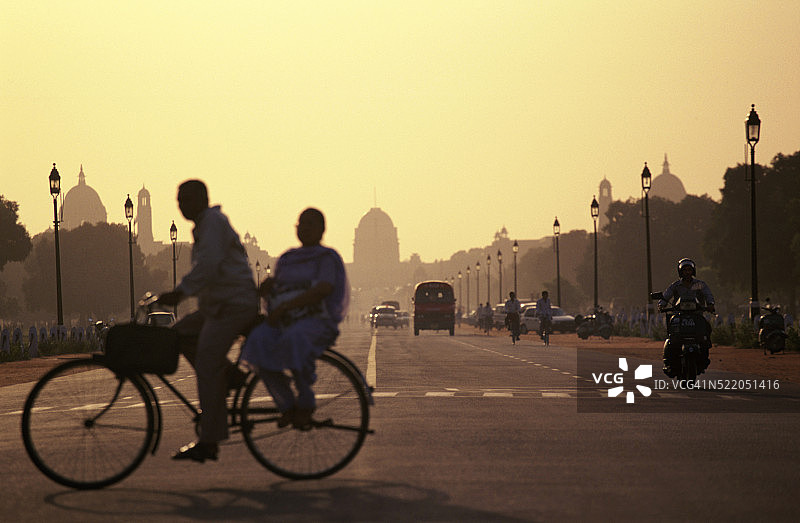 印度总统府大道和总统府图片素材