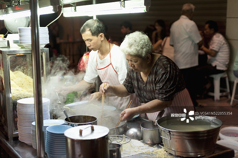 马来西亚槟城乔治市的街头小吃图片素材