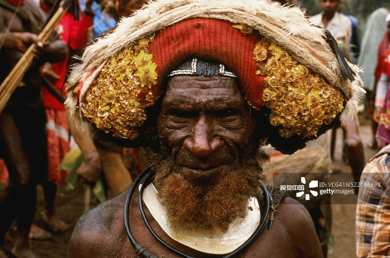 巴布亚新几内亚的头饰图片素材