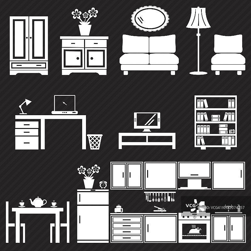 家具图标集图片素材