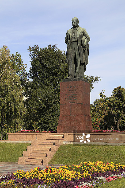 乌克兰基辅塔拉斯·舍甫琴科雕像图片素材