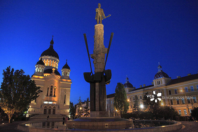 罗马尼亚，克卢日-纳波卡，东正教大教堂图片素材