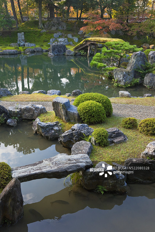 日本京都醍醐寺三宝院庭园图片素材