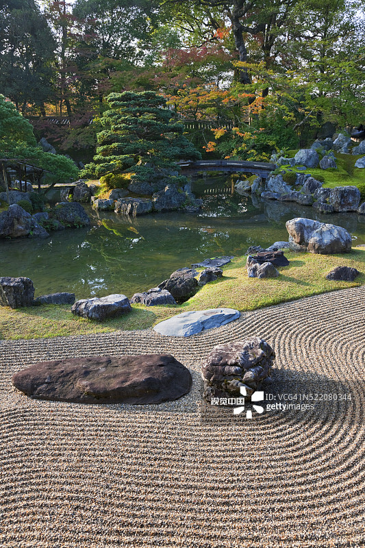 日本京都醍醐寺三宝院庭园图片素材