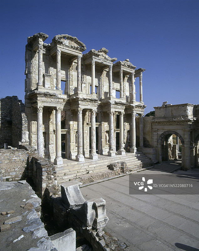 土耳其以弗所图书馆图片素材