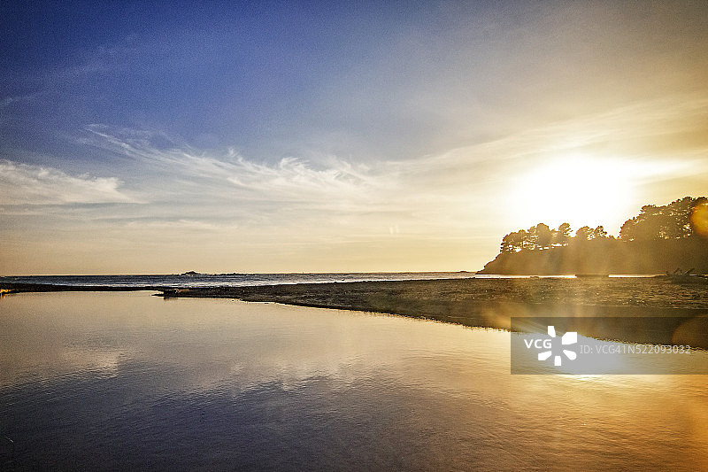 门多西诺，加利福尼亚州小河州立海滩图片素材