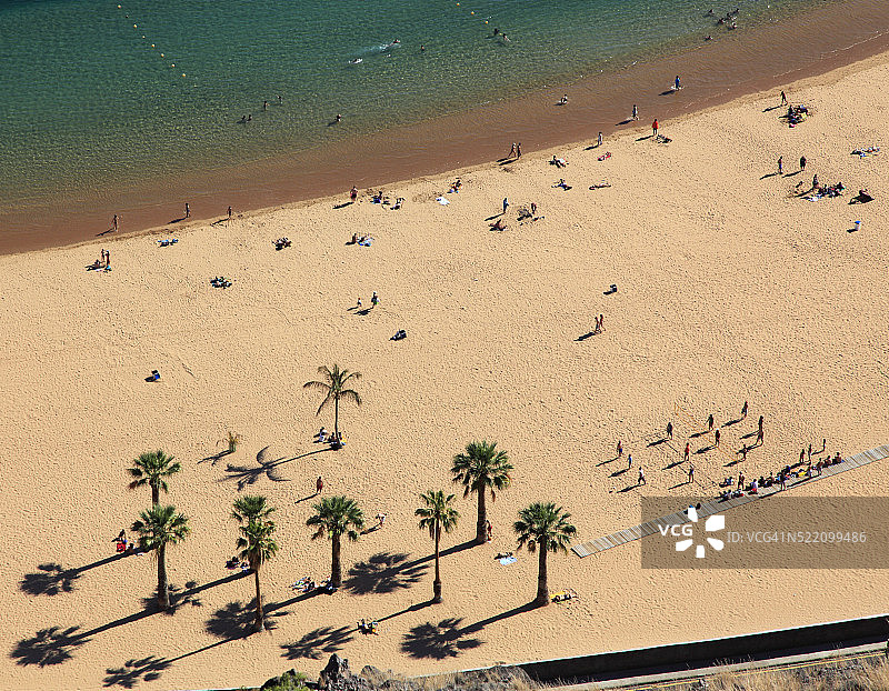 西班牙加那利群岛特内里费岛的特雷西塔斯海滩图片素材