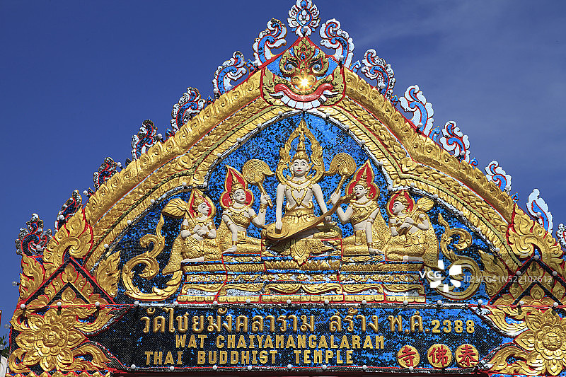 乔治市的泰国佛教寺庙图片素材