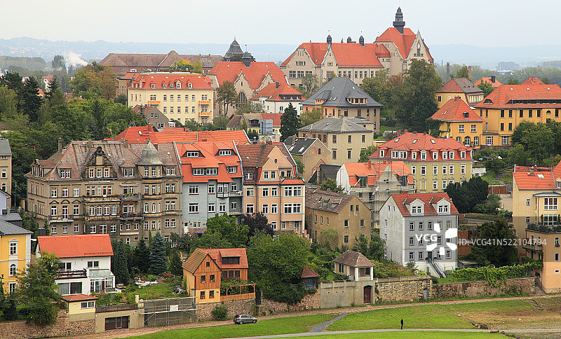 德国萨克森迈森城市天际线图片素材