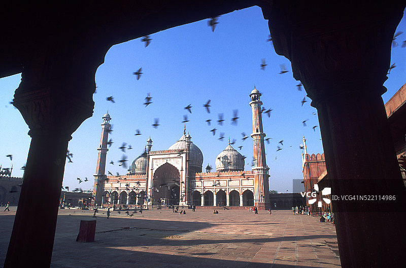 印度德里清真寺图片素材