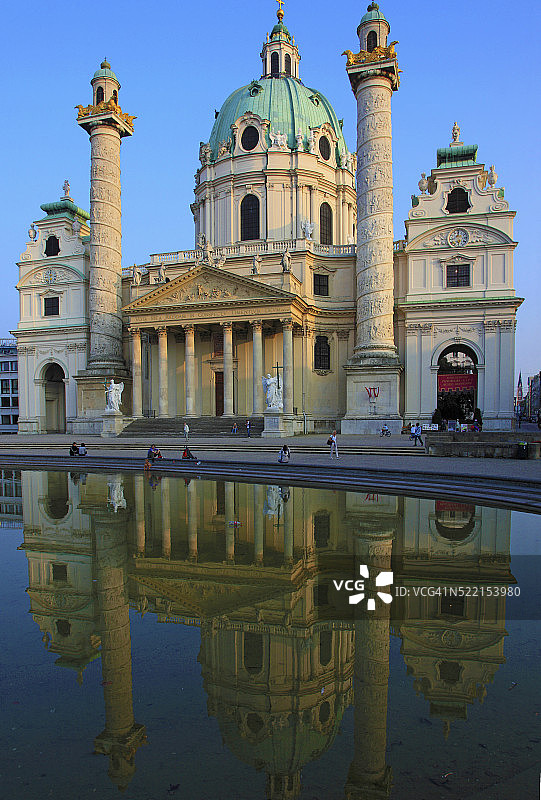 奥地利维也纳卡尔教堂：圣查尔斯教堂图片素材