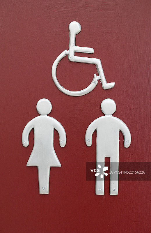 卫生间门上的标牌图片素材