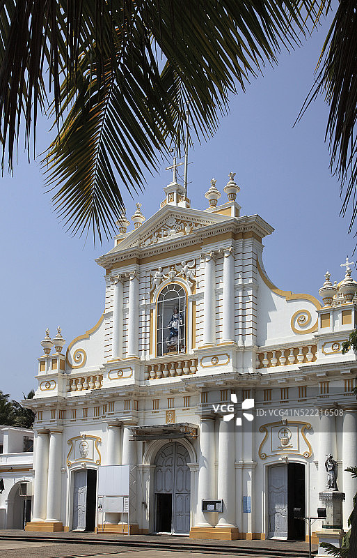 印度本地治里圣母无原罪主教座堂图片素材
