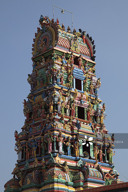 印度本地治里邦印度教寺庙图片素材
