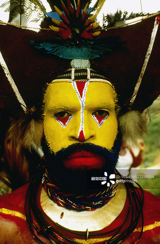 巴布亚新几内亚的头饰图片素材