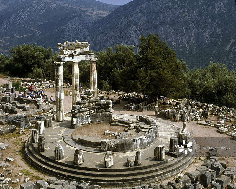 希腊德尔斐雅典娜神庙遗址图片素材